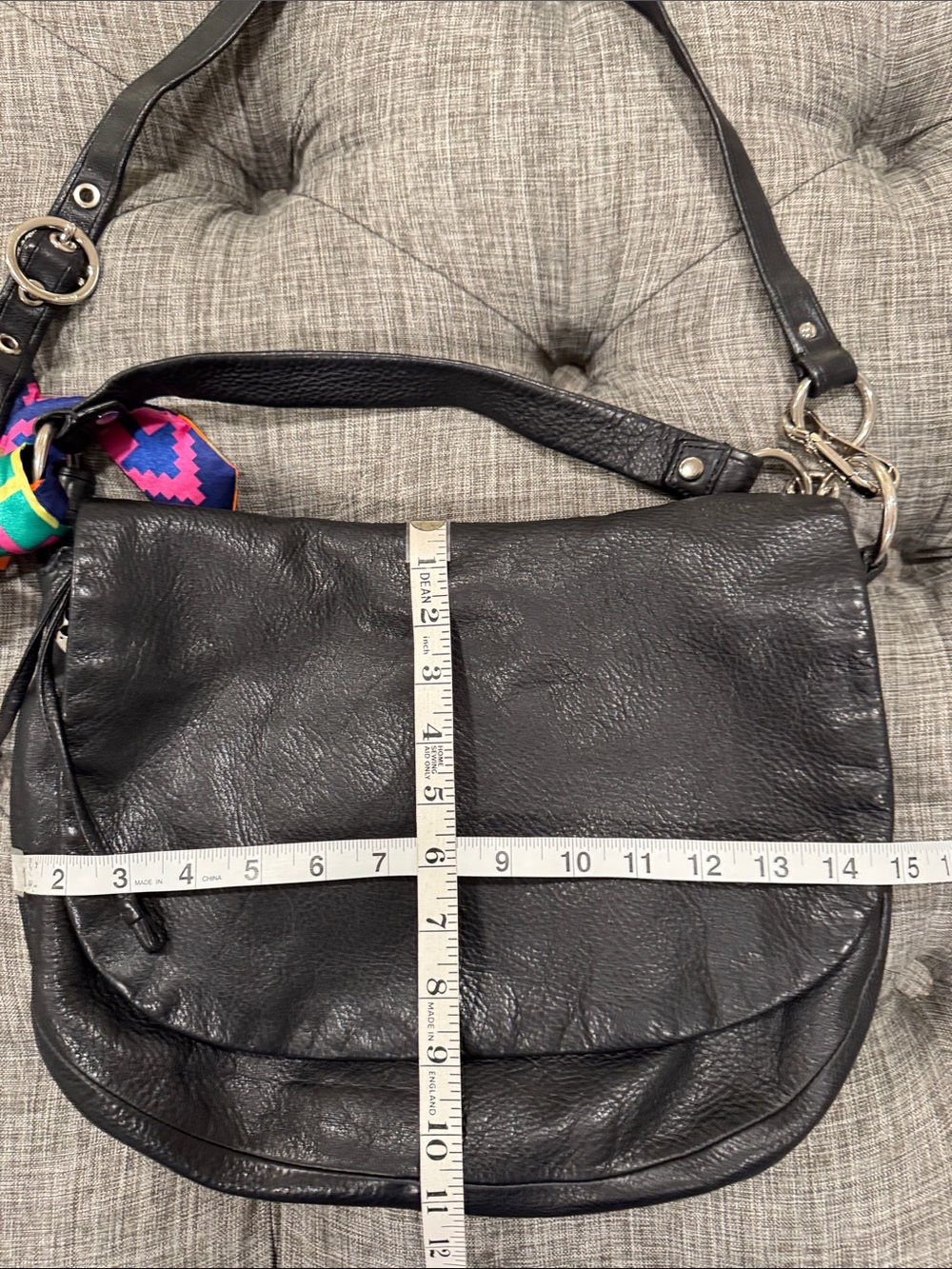 Coach Bag Ali Large Vintage Black Leather Hobo Bag - Picture 17 of 17